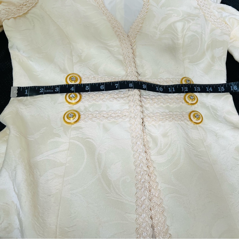 Patricia Rhodes Vintage Cream Brocade Suit SZ:10
Long Sleeve Military Inspired. - Picture 6 of 16